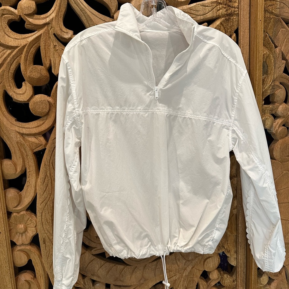 IVL white windbreaker quarter zip size XS